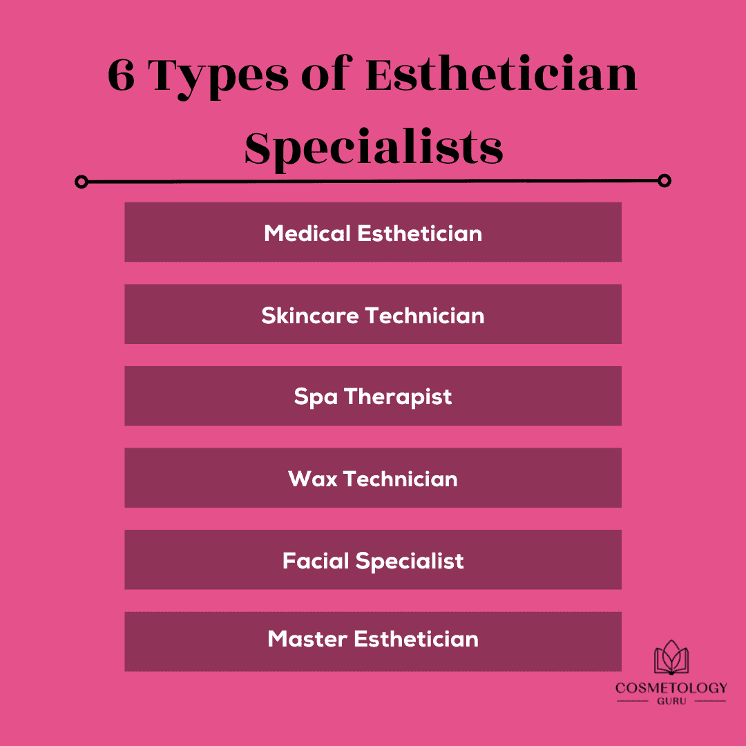 6 Types of Esthetician Specialists