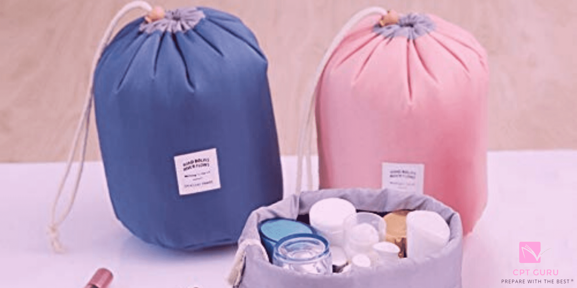 Travel Cosmetic Bags Barrel Makeup Bag