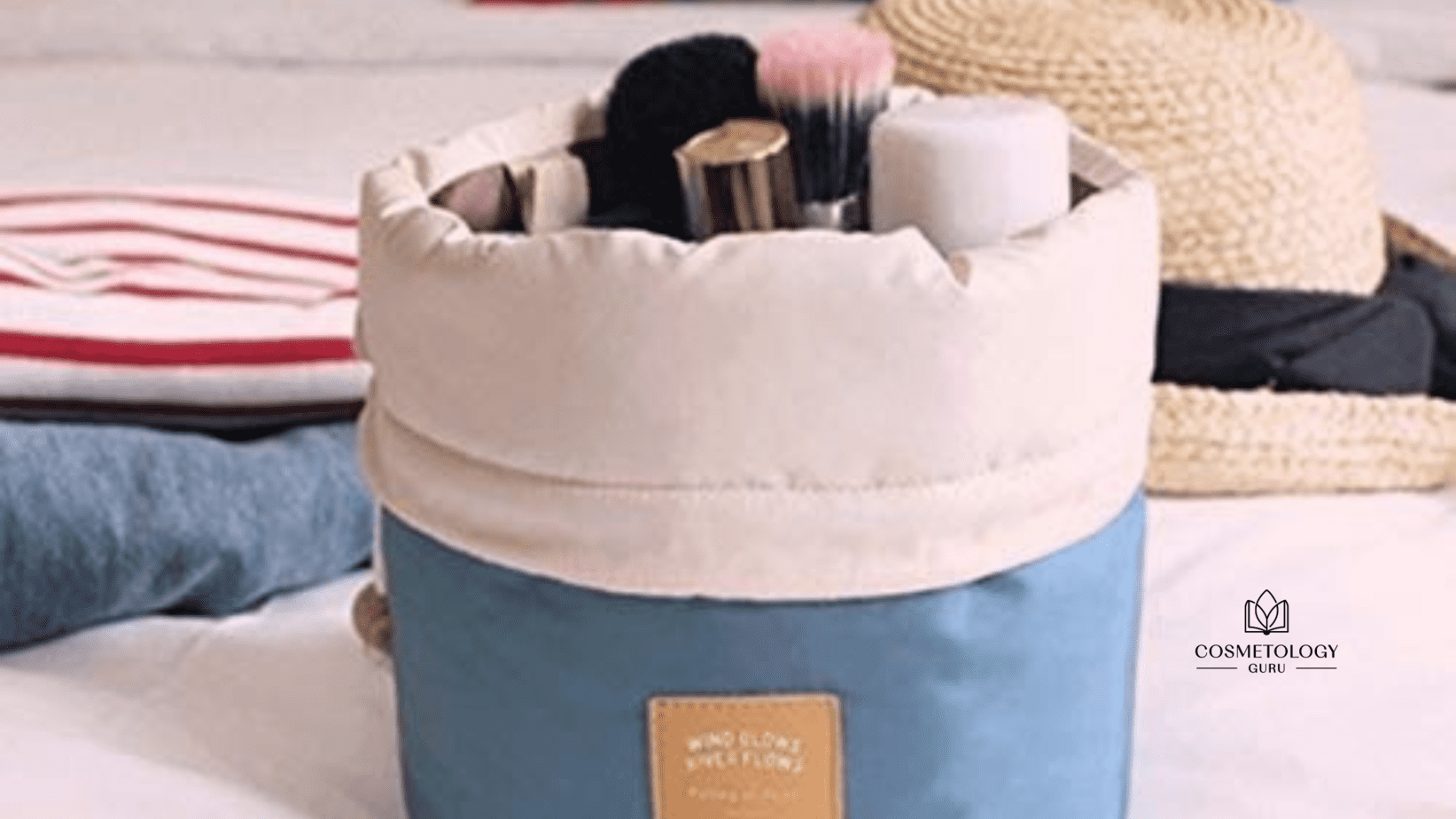 Travel Cosmetic Bags Barrel Makeup Bag