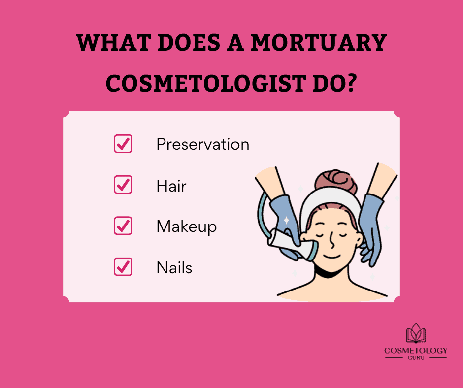 What does a mortuary cosmetologist do?